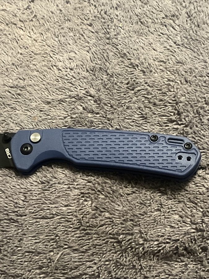 СХД CJRB Pyrite-Light Pocket Knife J1945-BBU Button Lock Folder Blue — фото лота 1