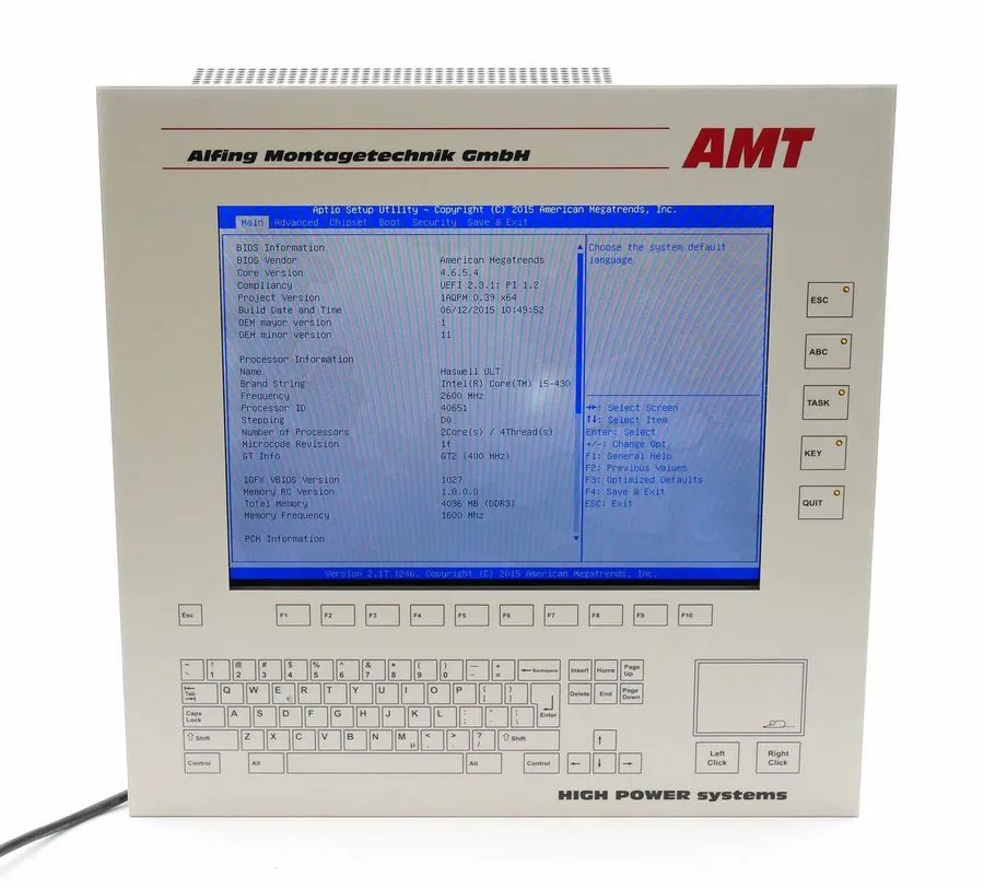 Промышленный компьютер Janich & Klass Master PC H1 15" I5 115/230V 1.5/0.9A Pane