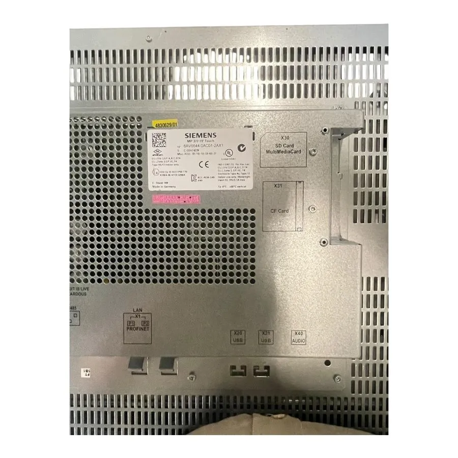 Панель оператора 6AV6644-0AC01-2AX1 SIEMENS HMI TOUCH PANEL DISPLAY — фото лота 1