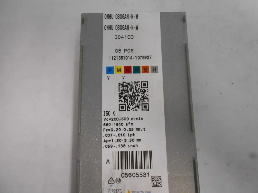 Режущий инструмент Iscar ONHU0806AN-W IC4100 Carbide Milling Insert 5605531 — фото лота 2
