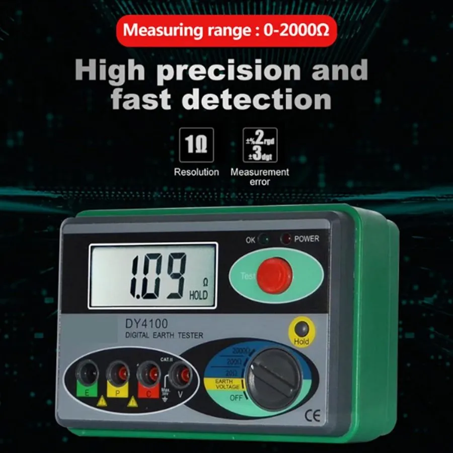 Тестер Higher Accuracy Resistance Tester Megger Meter 0-2000Ω Insulation Tester