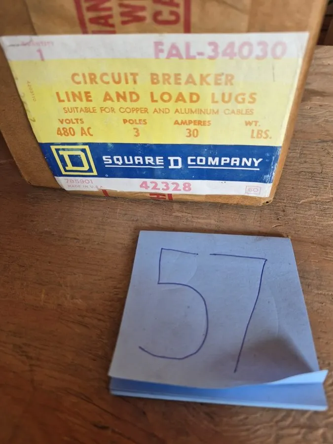 Автоматический выключатель Square D FAL34030 480 V AC 250 V DC 30 A 3 P Circuit  — фото лота 1