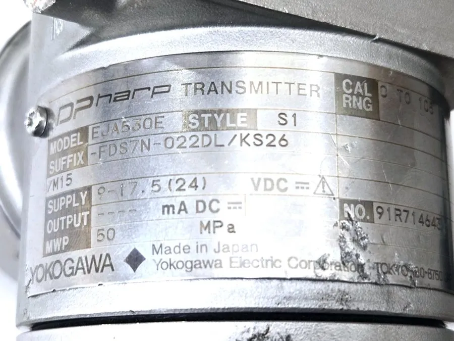 Датчик Yokogawa / Transmitter / EJA530E / S1 / 9-32VDC / 2 MPa