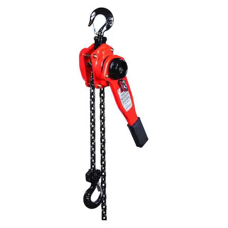 Таль Dayton 48Me55 Lever Chain Hoist, 1500 Lbs. Load Capacity, 15 Ft. Hoist Lift — фото лота 1