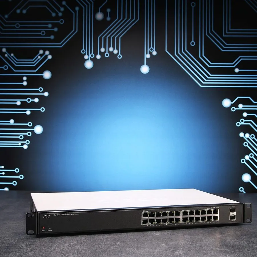 Коммутатор Cisco Linksys SLM2024 24-Port 10/100/1000 Gigabit Smart Switch