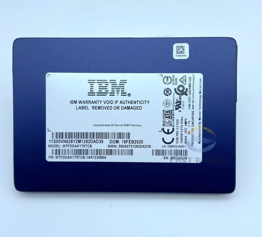 SSD-накопитель Dell R4V09 1.92TB 6G SATA 2.5 SSD Micron 5100 PRO MTFDDAK1T9TCB 1