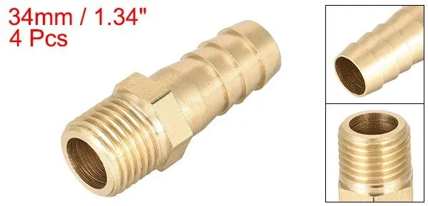 Датчик uxcell Brass Fitting Connector Metric M12-1.25 Male M12-1.25mm x 10mm — фото лота 1