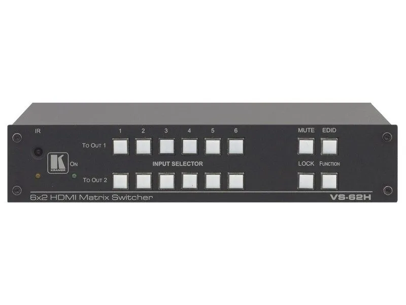 Матричный коммутатор Kramer VS-62H 6x2 Ultra HD 4K HDMI Video Matrix Switcher — фото лота 1