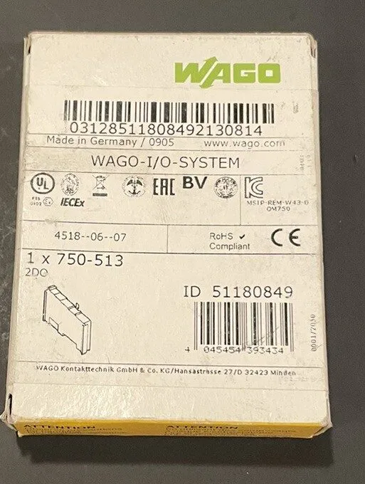 Модуль ввода-вывода Wago 750-513 2NO Output Module Relay 250VAC 2.0A