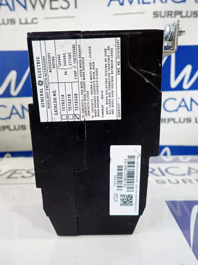 Автоматический выключатель ABB GE TEY335 3 pole 35 amp Bolt on TEY Circuit Break