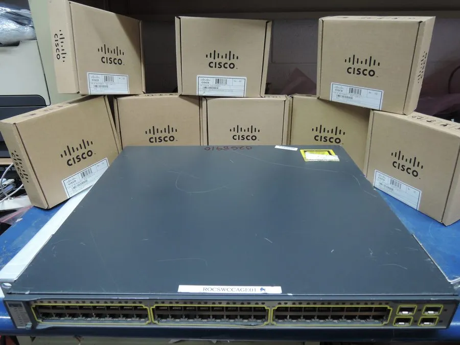 Коммутатор Cisco Catalyst (WS-C3750G-48PS-S) 48 Ports PoE Gigabit Ethernet Switc