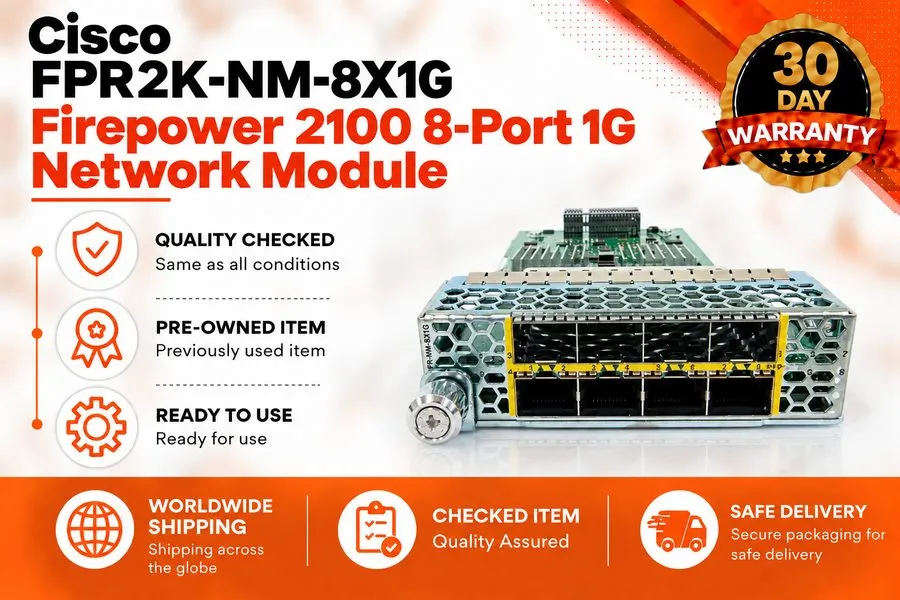 Межсетевой экран Cisco FPR2K-NM-8X1G Firepower 2100 8-Port 1G Network Module — фото лота 1