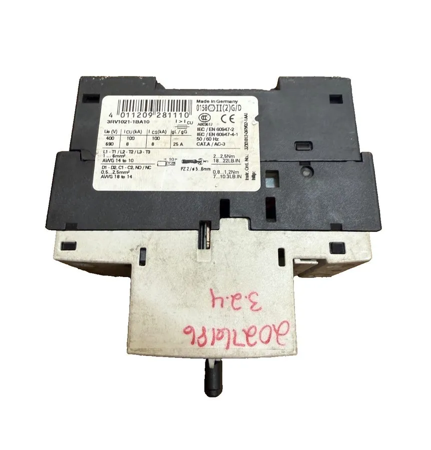 Автоматический выключатель SIEMENS 3RV1021-1BA10 Motor Protection Circuit Breake — фото лота 1