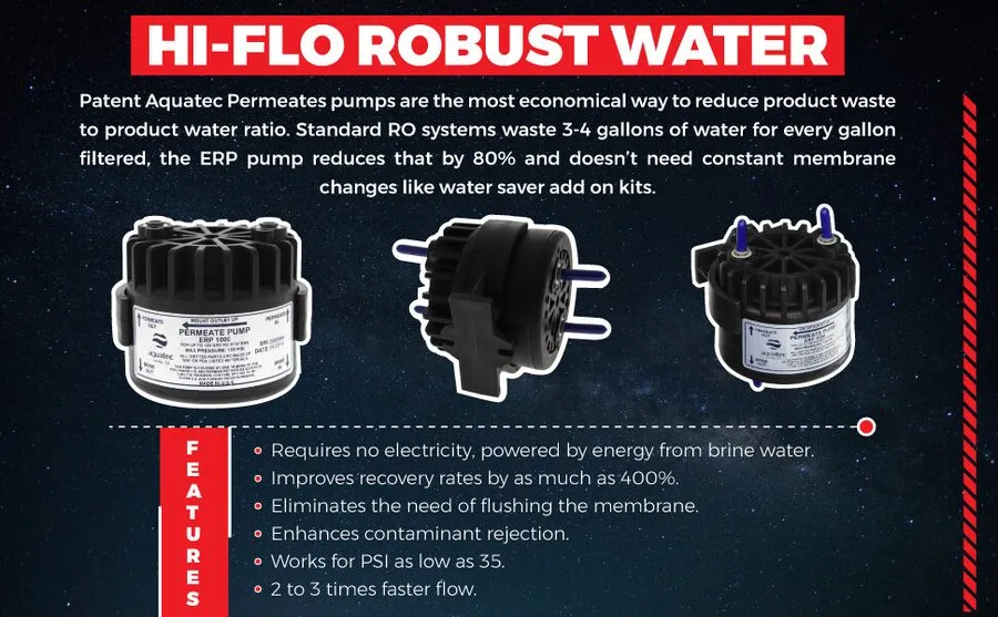 Насос 6 Stage 100GPD Alkaline RO Reverse Osmosis Drinking Water Filter System