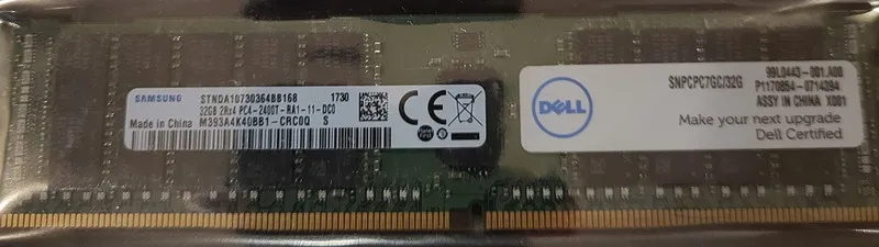 Модуль памяти SAMSUNG 32GB DDR4 SERVER RAM 2RX4 PC4-2400T-RA1-11-DCO M393A4K40BB
