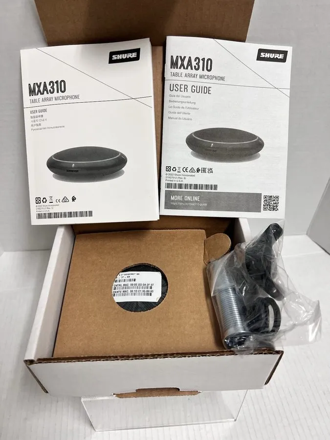 Микрофон Shure MXA310B Table Array Microphone Set of 2 Dante PoE — фото лота 1
