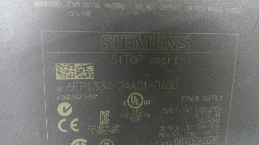 Блок питания SIEMENS SITOP smart 6EP1334-2AA01-0AB0 POWER SUPPLY UNMP