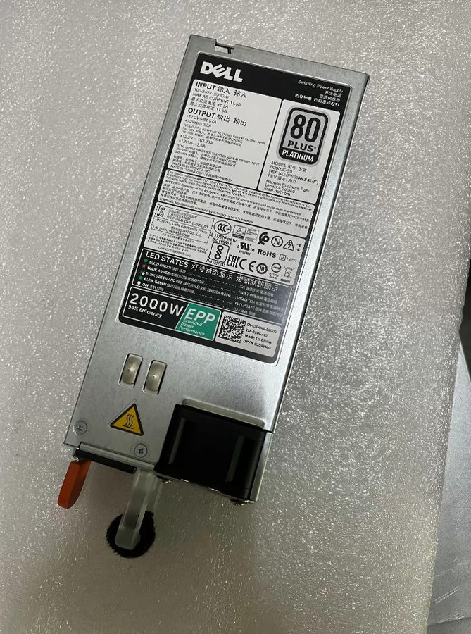 Блок питания Dell PowerEdge R740 2000W 80 Plus Platinum D2000E-S0 Power Supply 0