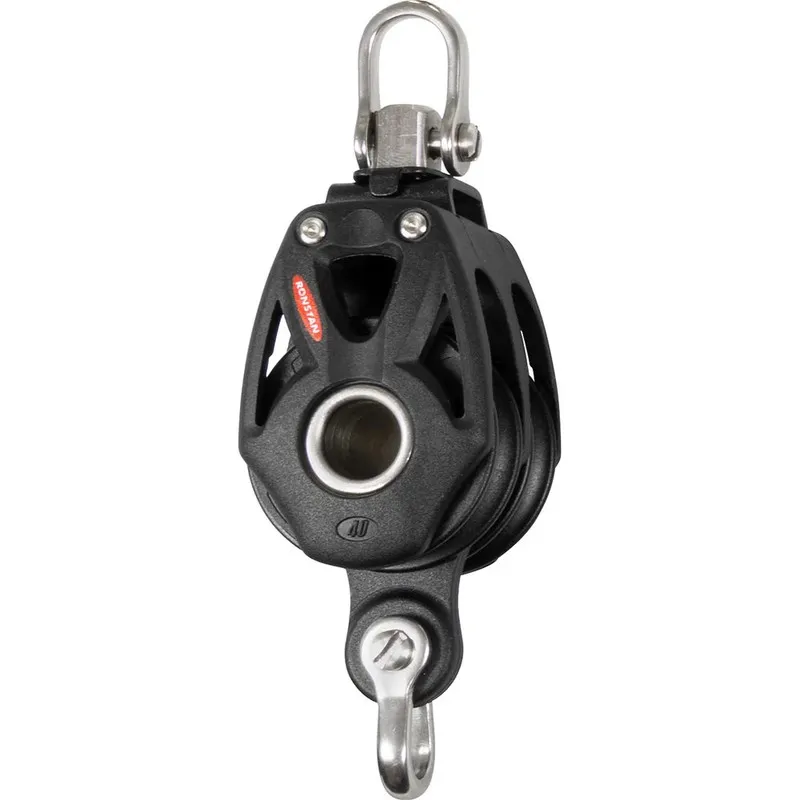 Такелажная скоба Ronstan Series 40 Orbit BB Double Block w/Becket & Swivel Shack — фото лота 1
