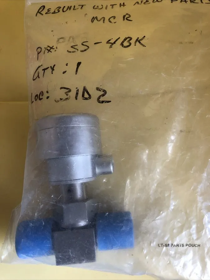 Клапан Swagelok, SS-4BK-V51-1C, Pneumatic Valve, Rebuilt with Parts