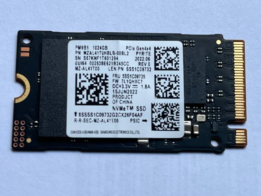 Запчасть для ноутбука Samsung PM9B1 MZ-AL41T00 1TB M.2 2242 NVMe PCIe Gen4x4 SSD