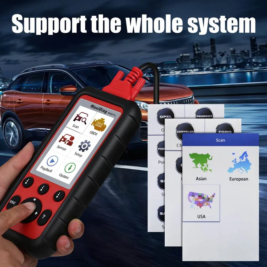 Диагностический сканер Autel MaxiDiag MD808 Pro Automatic Diagnostic Scanner Too — фото лота 2