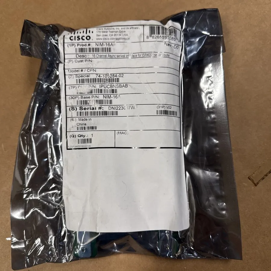 Маршрутизатор Cisco NIM-16A 16-Port Async Serial NIM