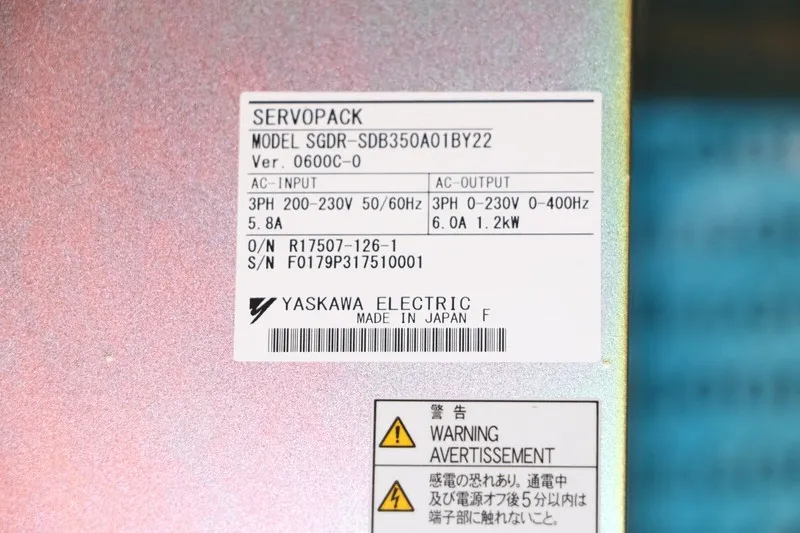 Сервопривод Yaskawa Electric SGDR-SDB350A01BY22 Servopack Ver. 06007-0