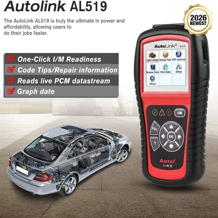 Диагностический сканер Autel AutoLink AL519 OBD2 Scanner, OBDII & CAN Car Diagno — фото лота 1