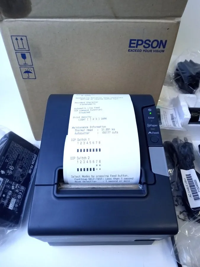 Принтер чеков Epson TM-T88V Thermal Receipt Printer, USB and Serial Interfaces