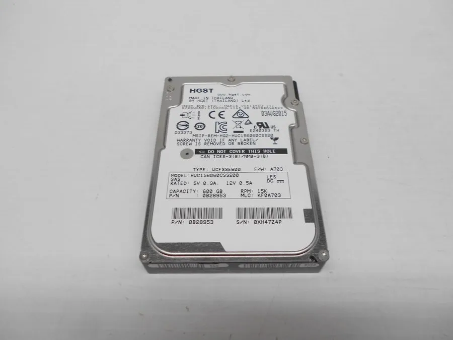 Жёсткий диск DELL 5PNGD 05PNGD HUC156060CSS200 600GB 15K 12Gbps SAS 2.5" Hard Dr