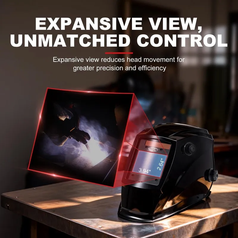 Сварочная маска TOPDC Auto Darkening Welding Helmet 3.94x2.64 in Viewing Screen — фото лота 1