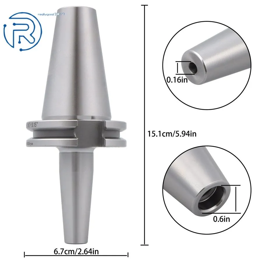 Режущий инструмент CAT40 1/8” × 3.15" Shrink Fit End Mill Tool Holder TIR 0.0002 — фото лота 1