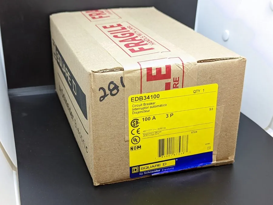 Автоматический выключатель SQUARE D EDB34100 EDB 3 POLE 100 AMP 480v CIRCUIT BRE