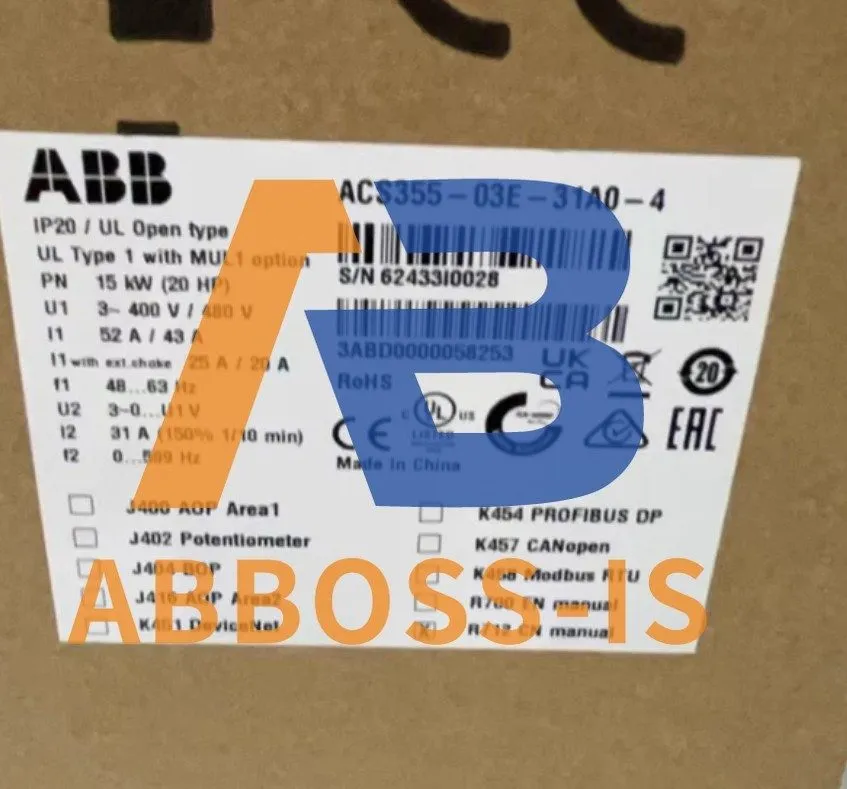 Частотный преобразователь ABB ACS355-03E-31A0-4 Inverter Free