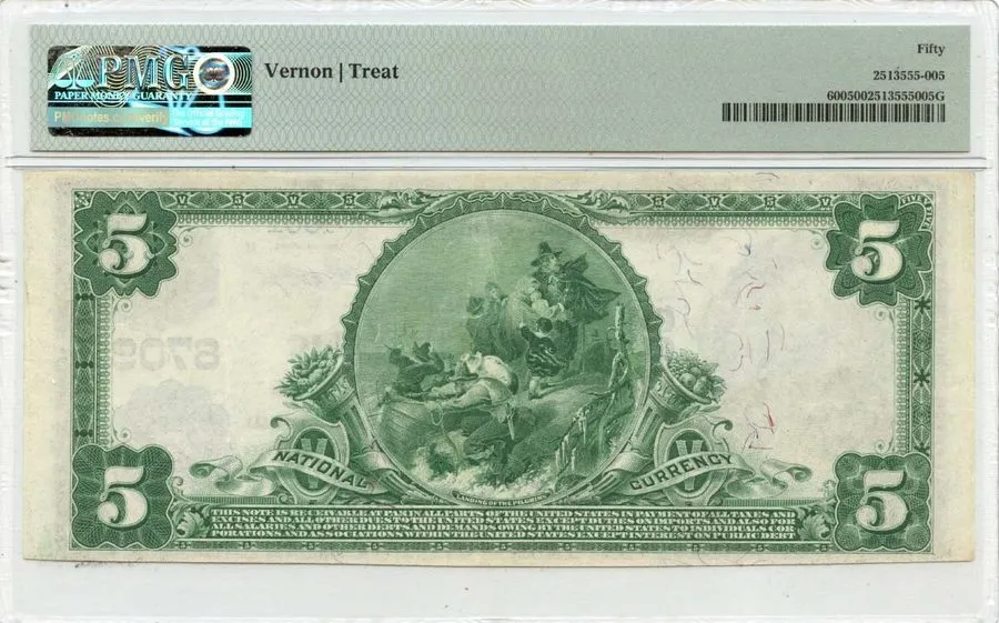 Лабораторный прибор 1862-63 $100 $5 The First NB Morrow Ohio FR#600 PMG AU50 — фото лота 1