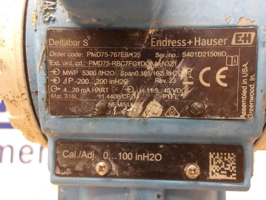 Датчик давления Endress+Hauser PMD75 Differential Pressure Transmitter