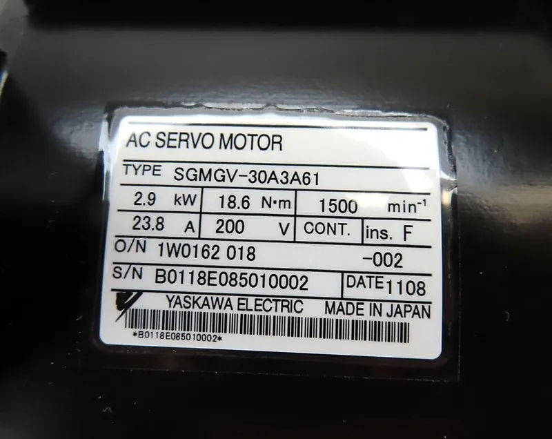 Серводвигатель Yaskawa SGMGV-30A3A61 AC Servo Motor ENC: UTTAH-B20FL — фото лота 1