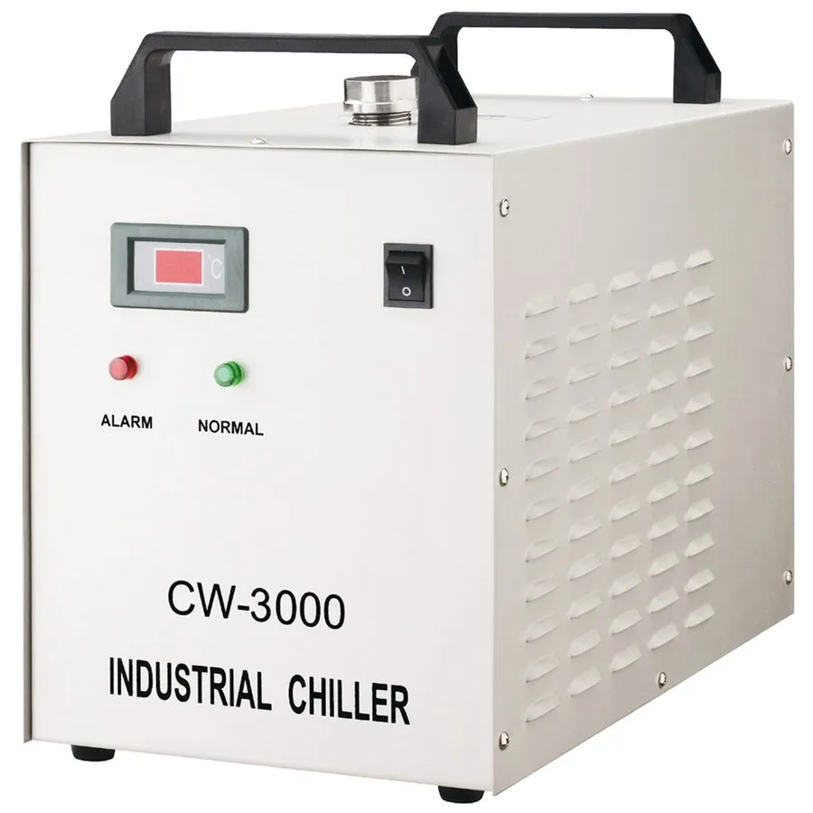 Чиллер CW-3000DG Thermolysis Industrial Water Chiller with 60W / 80W CO2 Glass T