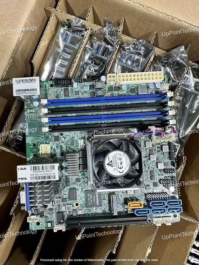 Материнская плата X10SDV-16C-TLN2F ITX DDR4 128GB XEON D1581 NAS Server Motherbo