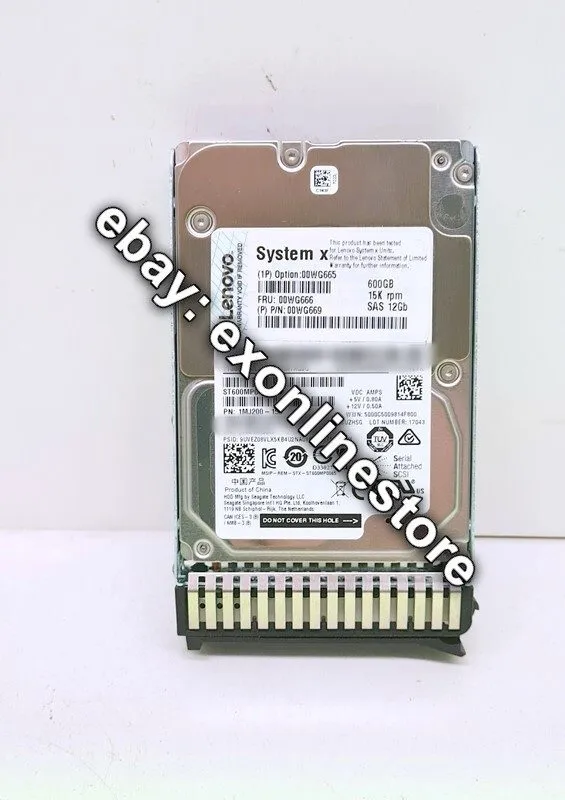 Сервер Lenovo 00WG665 00WG669 00WG666 600GB System X 15K SAS 12Gb/s 2.5" HDD Dri
