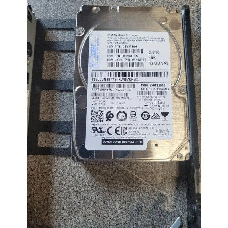 Жёсткий диск IBM 2076 AH75 92F 01YM178 01YM164 01YM166 2.4TB 10K 12GB SAS HDD Ha