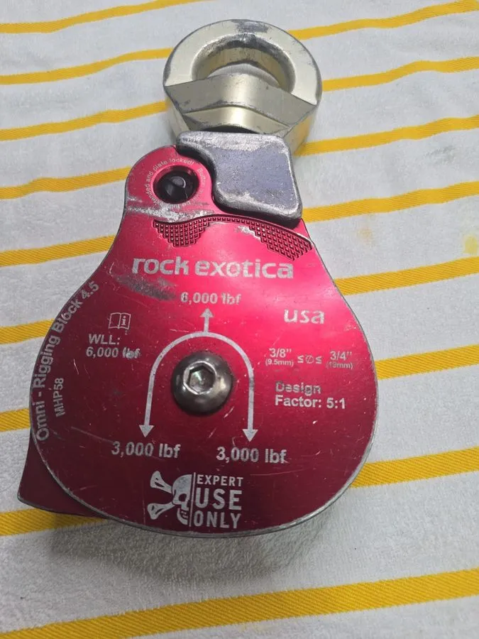 Складское оборудование Rock Exotica Omni Rigging Block 4.5 Climbing Pully/ MHP58 — фото лота 2