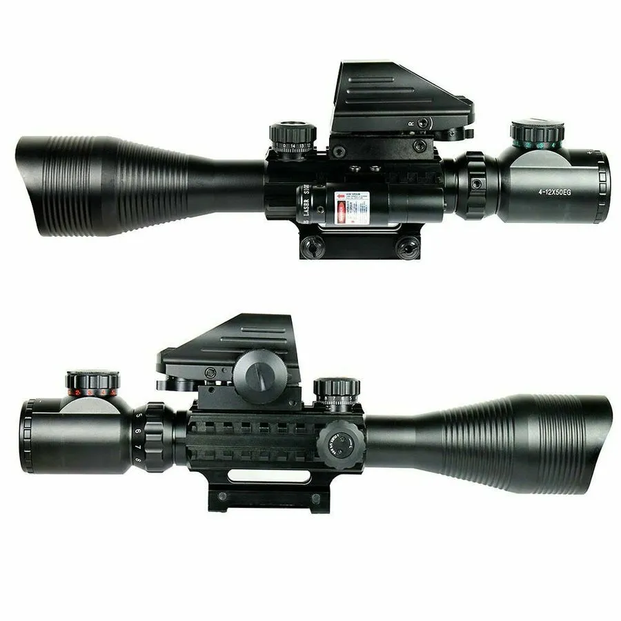 Оптико-электронная система 4-12X50 EG Optical Rifle Scope Red Green Dual illumin — фото лота 1