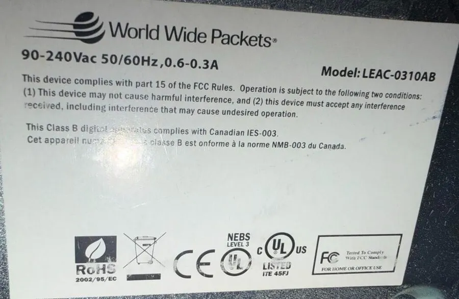 Коммутатор LE-310 World Wide Packets LEAC-0310AB Lightning Edge 310 Ciena Switch — фото лота 2