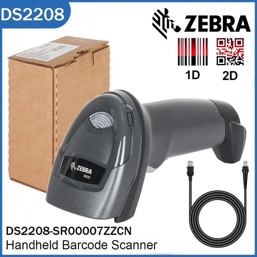 Сканер штрих-кода Zebra DS2208-SR00007ZZCN 1D/2D USB Corded Handheld Barcode Sca