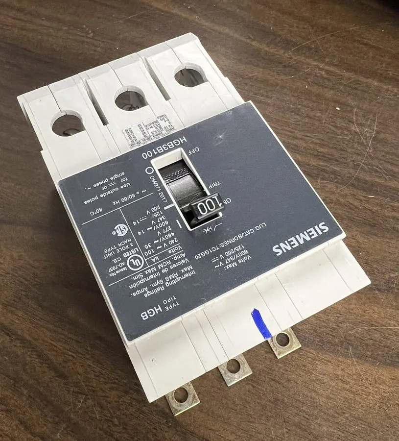 Автоматический выключатель Siemens HGB3B100B / HGB3B100 3p 480v 100a Circuit Bre — фото лота 2