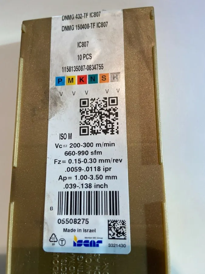 Режущий инструмент Iscar IC8250 Carbide Turning Insert DNMG432-TF DNMG150408-TF