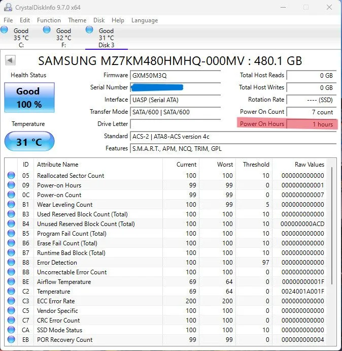 SSD-накопитель Samsung PM863a 2.5” 480GB SATA 6Gb/s Enterprise SSD MZ-7LM480N F/