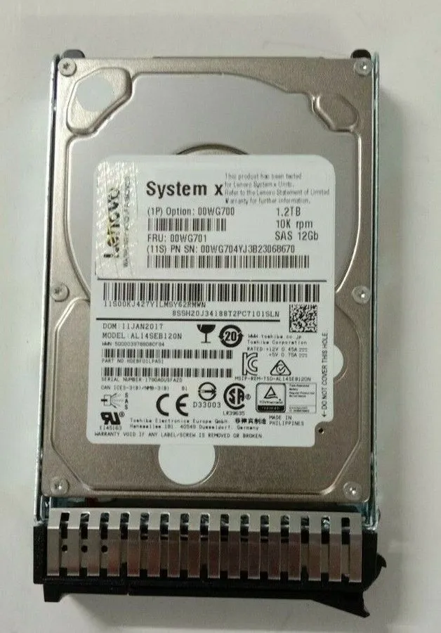 Жёсткий диск Lenovo 1.2TB 00WG700 00WG701 00WG704 10K 12Gbps SAS 2.5" G3HS HDD